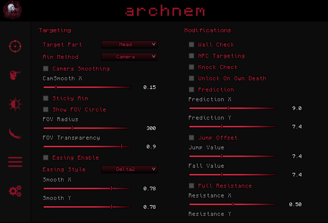 archnem burgundy interface preview